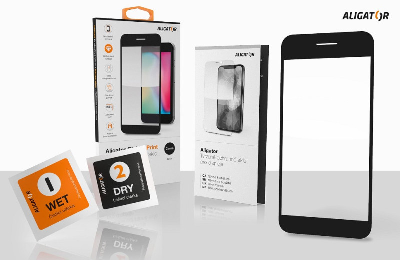 Ochranné sklo print Vivo Y76 (5G), černé