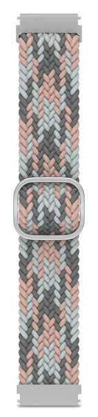 Řemínek textilní ALIGATOR 22mm, růžovo-šedý