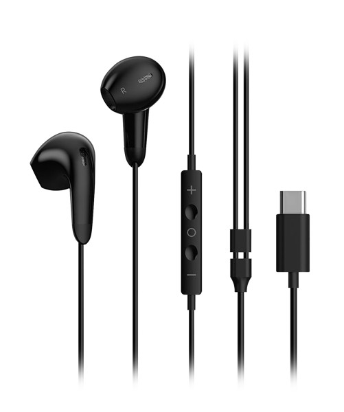 Sluchátka ALIGATOR AE007 Cool Music, USB-C, černá