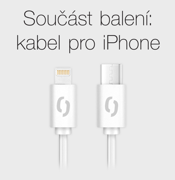 Rychlá nabíječka USB-C Aligator PD 20W s kabelem USB-C/lightning (iPhone), bílá