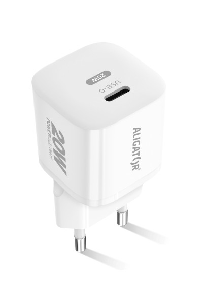 Rychlá nabíječka, PD 20W USB-C - Aligator Mini, bílá