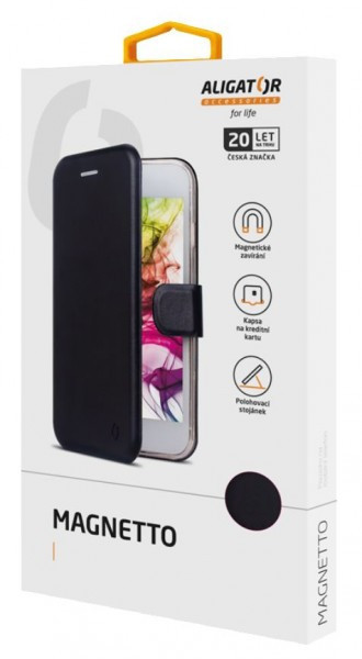 Flip pouzdro Aligator Magnetto iPhone 15 Pro, černé