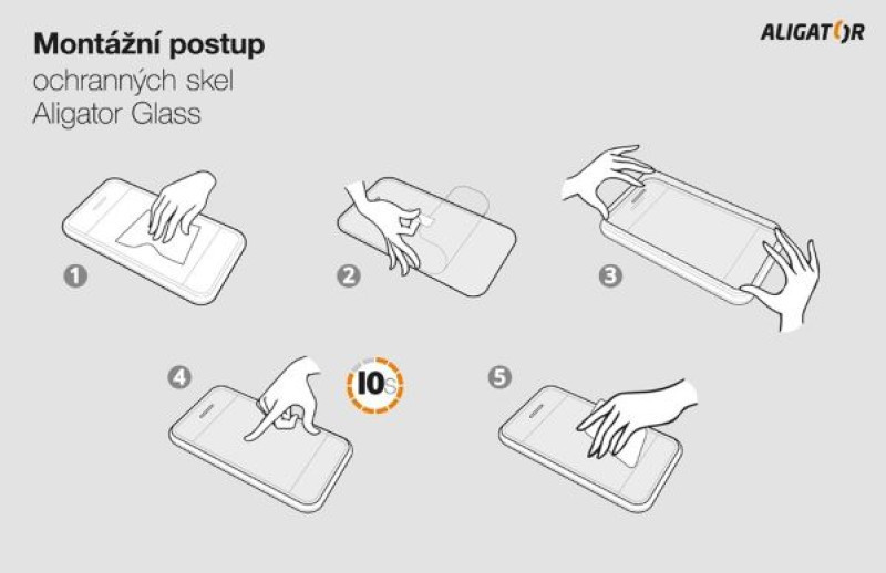 Ochrana displeje GLASS PRINT iPhone 16 Plus/15 Plus černá, celoplošné lepení