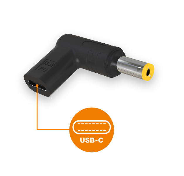 USB-C napájecí redukce 5,5x2,5mm pro notebooky acer/asus/HP/lenovo/toshiba