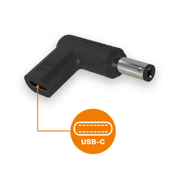 USB-C napájecí redukce 5,5 x 2,1mm pro notebooky acer/compaq/HP/fujitsu/toshiba