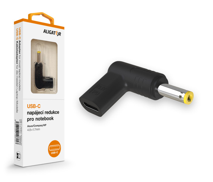 USB-C napájecí redukce 4.8*1.7mm pro notebooky asus/compaq/HP