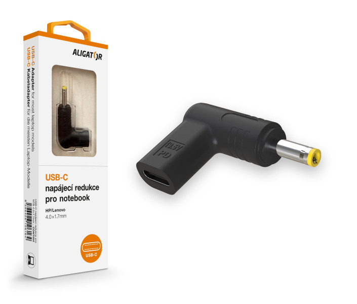 USB-C napájecí redukce 4,0 x 1,7mm pro notebooky HP/lenovo