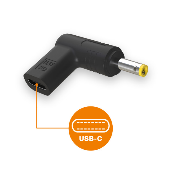 USB-C napájecí redukce 4,0 x 1,7mm pro notebooky HP/lenovo