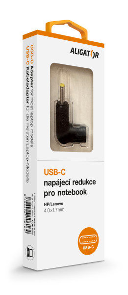 USB-C napájecí redukce 4,0 x 1,7mm pro notebooky HP/lenovo