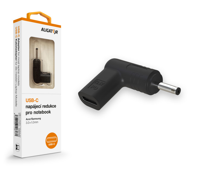 USB-C napájecí redukce 3,0 x 1,0mm pro notebooky acer/Samsung