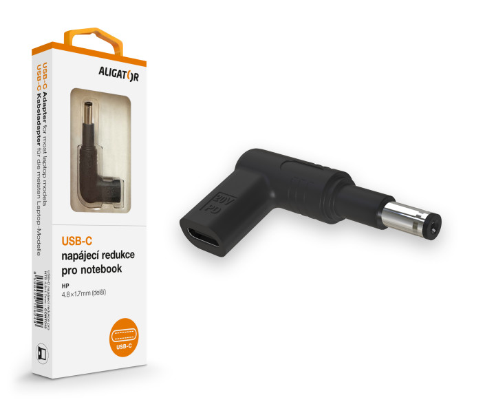 USB-C napájecí redukce 4,8 x 1,7mm (prodloužená) pro notebooky asus/compaq/HP