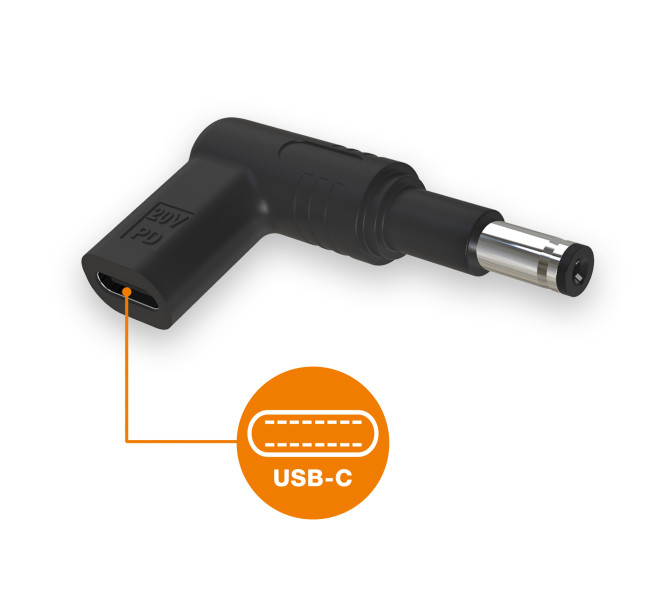 USB-C napájecí redukce 4,8 x 1,7mm (prodloužená) pro notebooky asus/compaq/HP