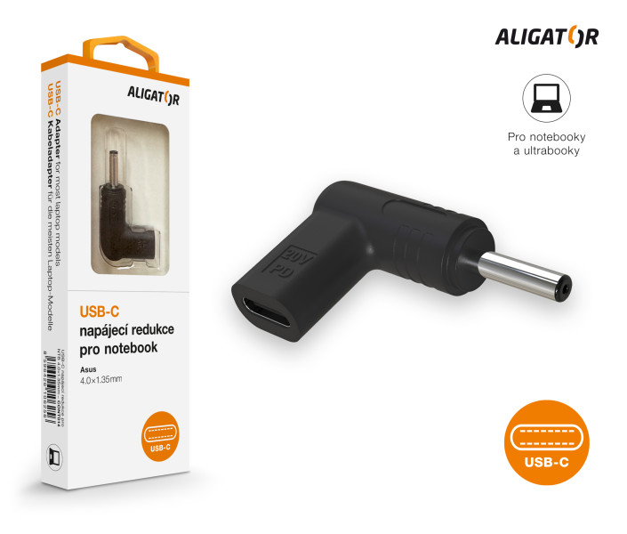 USB-C napájecí redukce 4,0 x 1,35mm pro notebooky asus