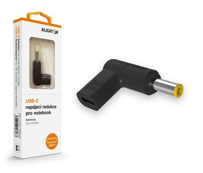 USB-C napájecí redukce 5,5x3,0mm pro notebooky Samsung