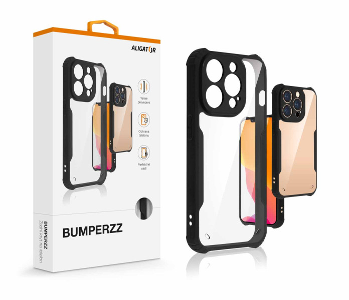 Odolný kryt na mobil Apple iPhone 15 - Aligator Bumperzz, černý