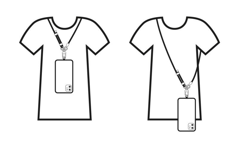 Šňůrka Crossbody Aligator Echt Machršňůra UNI černá