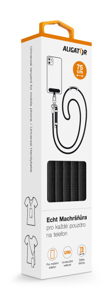 Šňůrka Crossbody Aligator Echt Machršňůra UNI černá