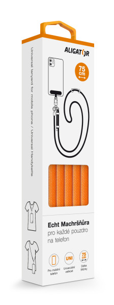 Šňůrka Crossbody Aligator Echt Machršňůra UNI neonově oranžová