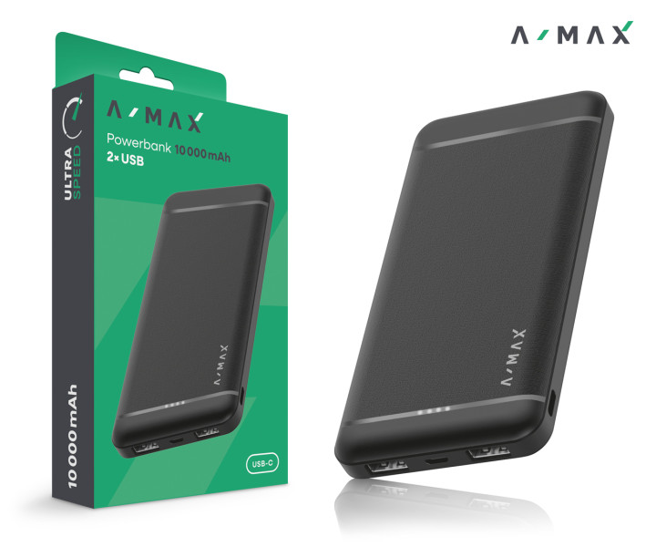 Powerbanka a-max 10 000 mAh, černá