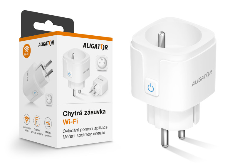 Chytrá zásuvka s měřením spotřeby - Aligator Wi-Fi