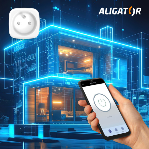 Chytrá Wi-Fi zásuvka ALIGATOR 16A