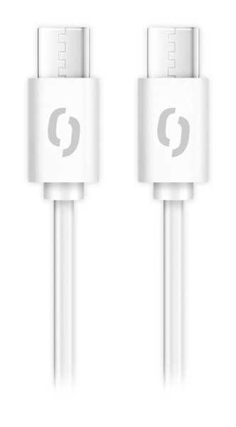 Datový kabel Aligator power 65W, USB-C/USB-C 3A, 2,5m bílý
