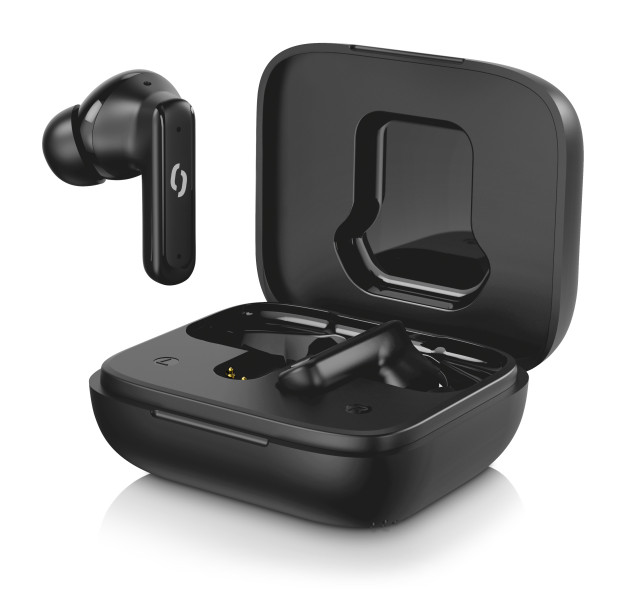 Bluetooth sluchátka Aligator Pods LCD + ANC, černá