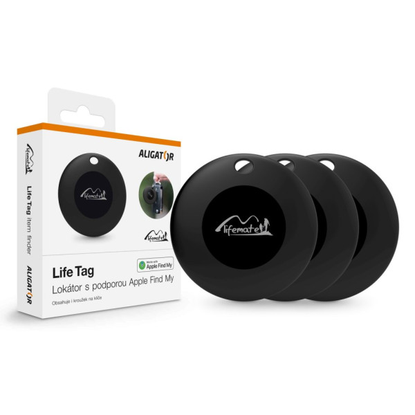 Sada 3ks přívešků Aligator Life Tag s podporou Apple Find My