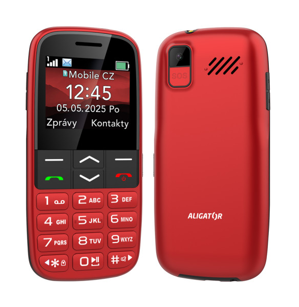 ALIGATOR A770 Senior červený + stolní nabíječka