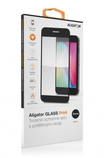 Ochranné sklo print Samsung Galaxy A56 5G černé, celoplošné lepení