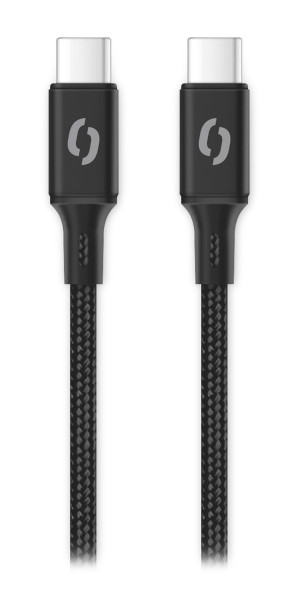 Datový kabel Aligator Premium 5A 100W, USB-C/USB-C, černý