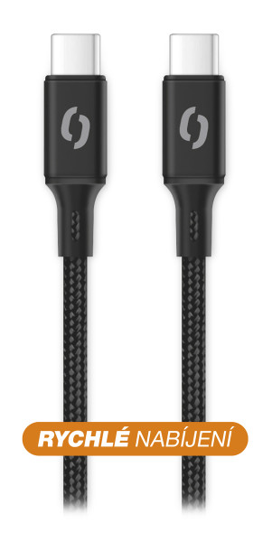 Datový kabel Aligator Premium 5A 100W, USB-C/USB-C, černý