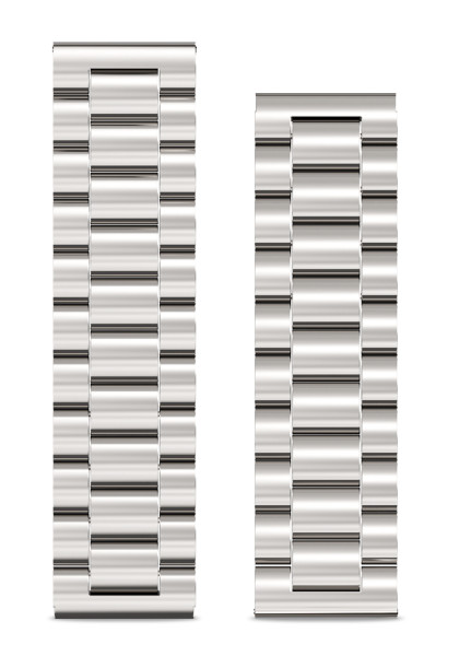 Řemínek celokovový Aligator 22mm, titanový