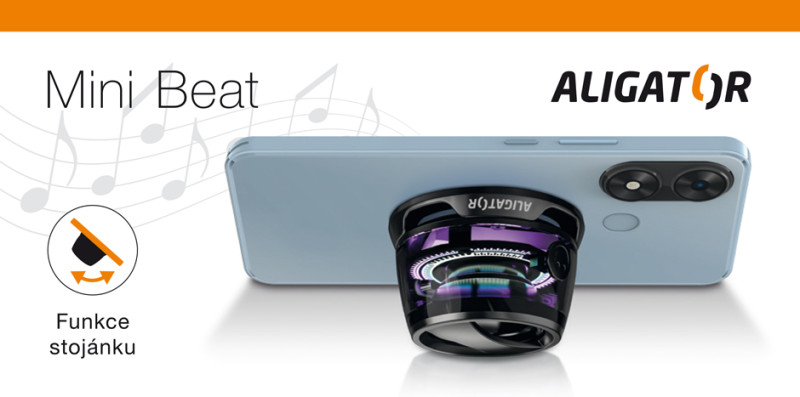 Reproduktor pro MagSafe Aligator Mini Beat Bluetooth, černý