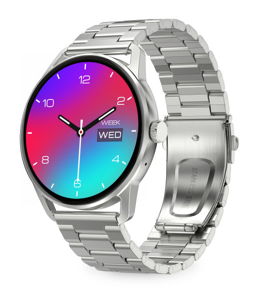 Chytré hodinky Aligator Watch AMOLED pro, stříbrné