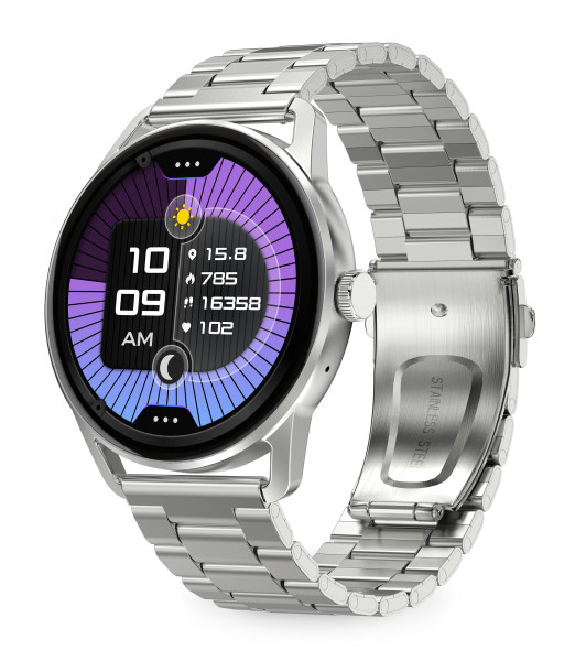 Chytré hodinky Aligator Watch AMOLED pro, stříbrné