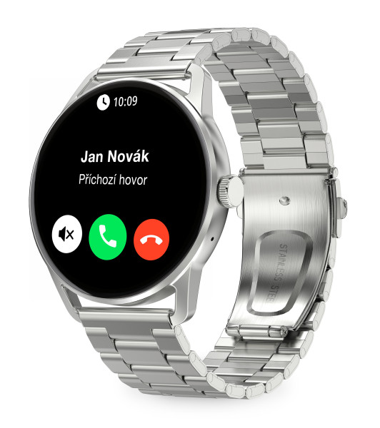 Chytré hodinky Aligator Watch AMOLED pro, stříbrné