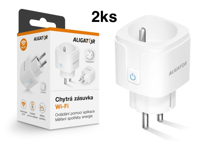 Sada chytrých zásuvek, 2ks - Aligator Wi-Fi