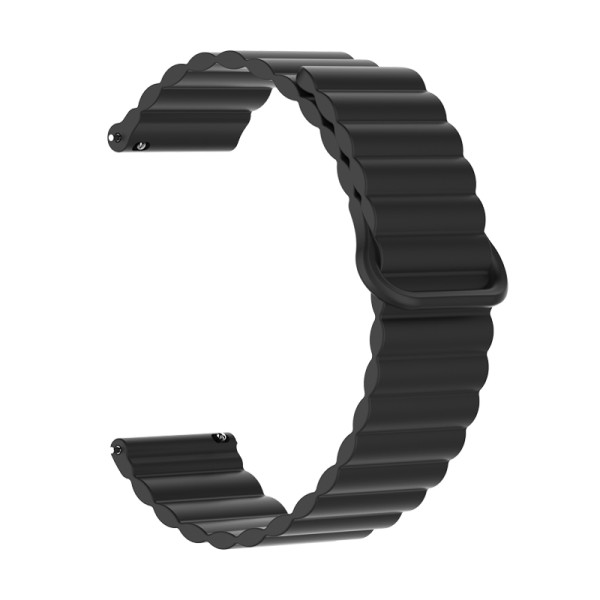 Řemínek silikonový magnetický, ALIGATOR 22mm, černý