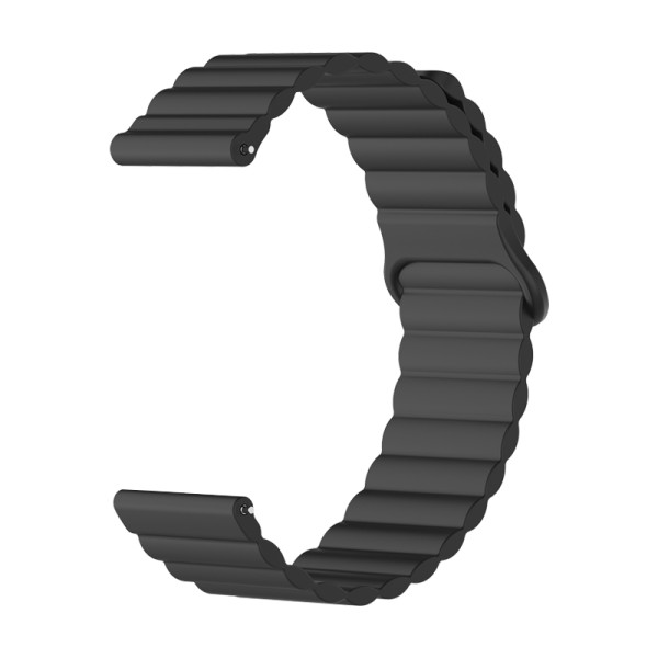 Řemínek silikonový magnetický, Aligator 22mm, černý