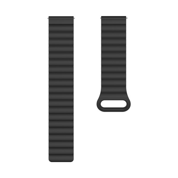 Řemínek silikonový magnetický, Aligator 22mm, černý