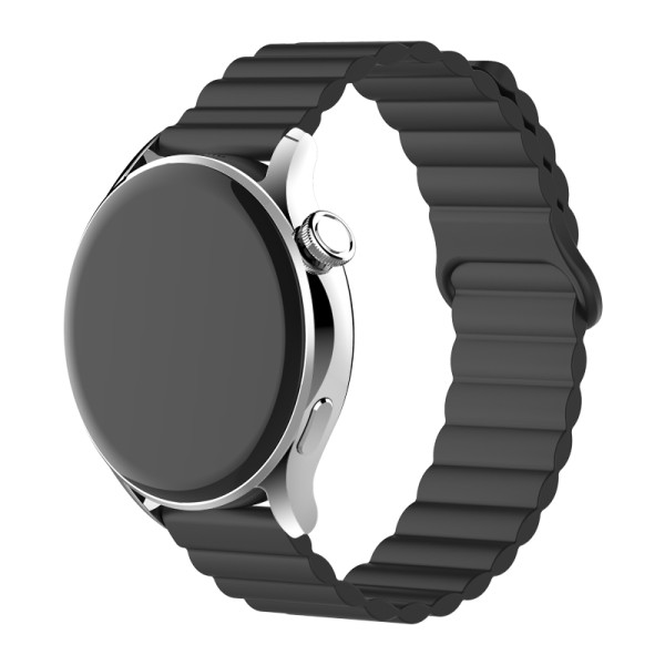 Řemínek silikonový magnetický, Aligator 22mm, černý