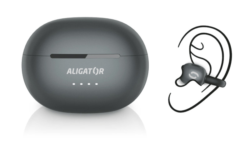 Bluetooth sluchátka - Aligator Clip, černá