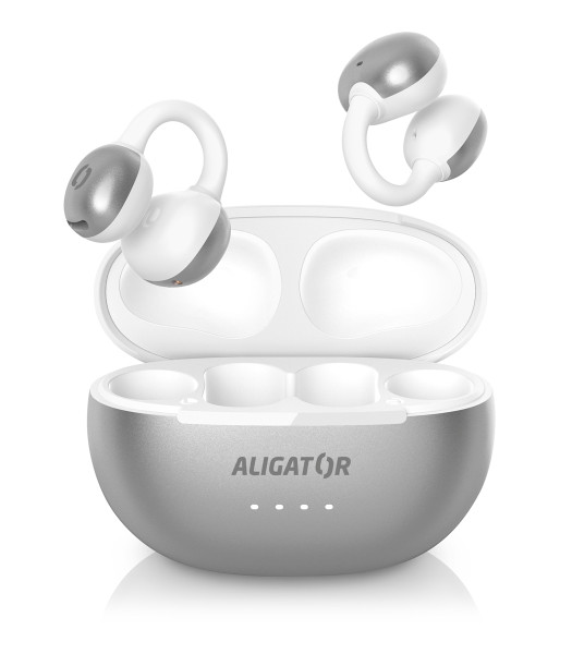 Bluetooth sluchátka - Aligator Clip, stříbrná