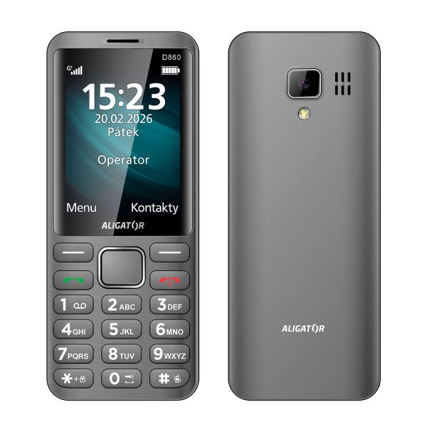 ALIGATOR D860 Dual SIM, titanový