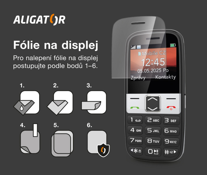 Sada pouzdro super gel + ochranná fólie Aligator A670