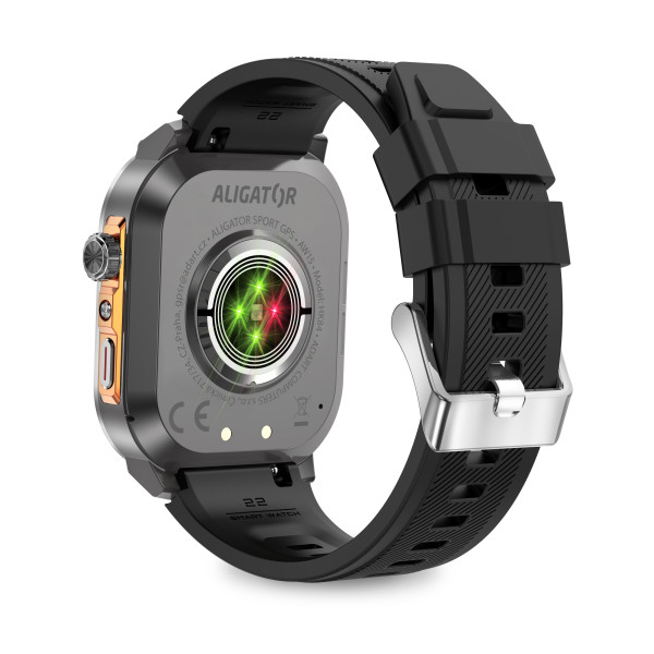 Chytré hodinky Aligator Watch sport GPS, černý