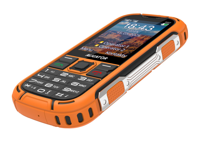 Odolný telefon Aligator R60 4G eXtremo, oranžový