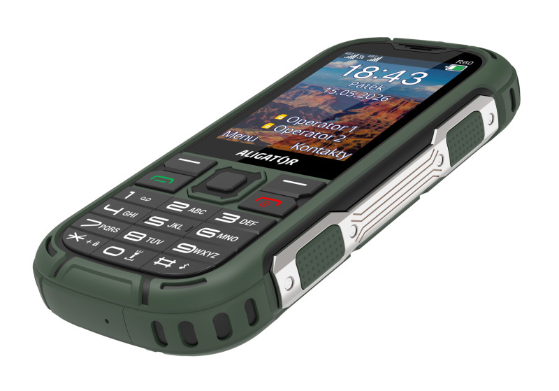 Odolný telefon Aligator R60 4G eXtremo, zelený