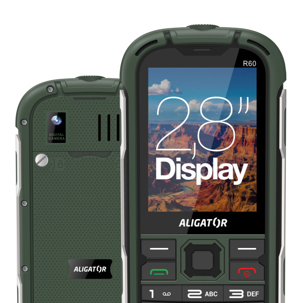 Odolný telefon Aligator R60 4G eXtremo, zelený